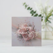 Happy Wedding Anniversary Karten Elegant (Stehend Vorderseite)