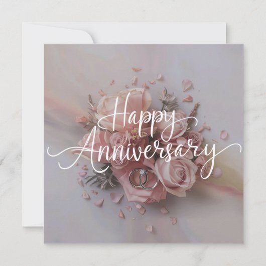 Happy Wedding Anniversary Karten Elegant (Vorderseite)