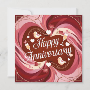 Happy Wedding Anniversary Karten Elegant