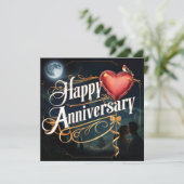 Happy Wedding Anniversary Karten Elegant (Stehend Vorderseite)