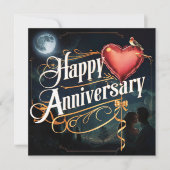 Happy Wedding Anniversary Karten Elegant (Vorderseite)