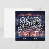 Happy Wedding Anniversary Karten Elegant (Vorne/Hinten)