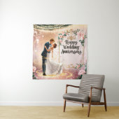 Happy Wedding Anniversary Mural #2 Wandteppich (Beispiel)