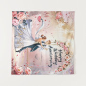 Happy Wedding Anniversary Mural #3 Wandteppich (Vorderseite (Horizontal))
