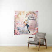 Happy Wedding Anniversary Mural #3 Wandteppich (Beispiel)