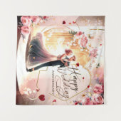 Happy Wedding Anniversary Mural #4 Wandteppich (Vorderseite (Horizontal))