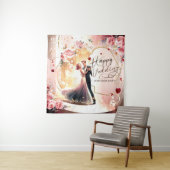 Happy Wedding Anniversary Mural #4 Wandteppich (Beispiel)