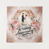 Happy Wedding Anniversary Mural #5 Wandteppich (Vorderseite)