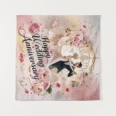 Happy Wedding Anniversary Mural #6 Wandteppich (Vorderseite (Horizontal))