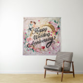 Happy Wedding Anniversary Mural #7 Wandteppich (Beispiel)