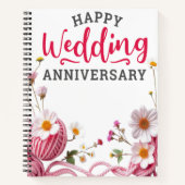 Happy wedding anniversary  notizblock (Vorderseite)