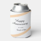 Happy wedding anniversary orange pastel lines name dosenkühler (Kanne Vorderseite)