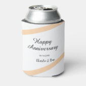Happy wedding anniversary orange pastel lines name dosenkühler (Kanne Rückseite)