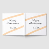 Happy wedding anniversary orange pastel lines name gästebuch (Voll)