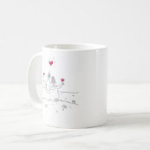 Happy Wedding Anniversary Red Heart Verheirateten  Kaffeetasse (Vorderseite Links)