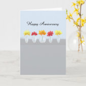 Happy Wedding Anniversary Row von Blume Karte (Gelbe Blume)