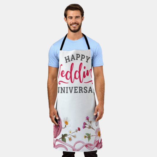 Happy wedding anniversary  schürze (Getragen)