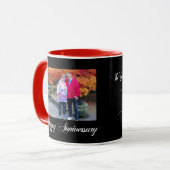 Happy Wedding Anniversary Template Foto Tasse (Vorderseite Links)