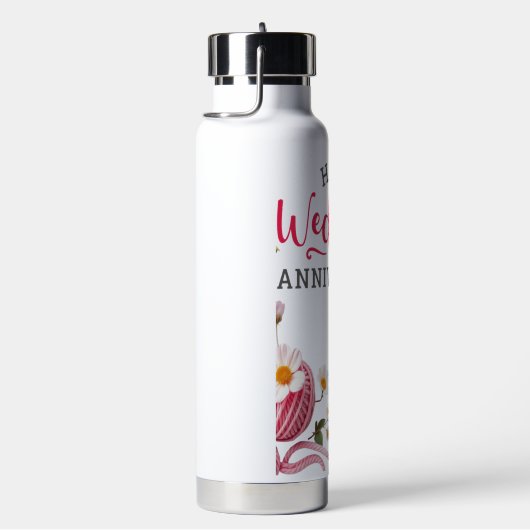 Happy wedding anniversary  trinkflasche (rechts)