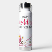 Happy wedding anniversary  trinkflasche (Vorderseite)