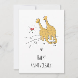 Happy Wedding Anniversary Verheiratet Dinosaurier