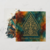 Happy Wedding Card Feiertagskarte (Vorne/Hinten)
