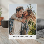 Happy Wedding Couple Photo Fotoplatte