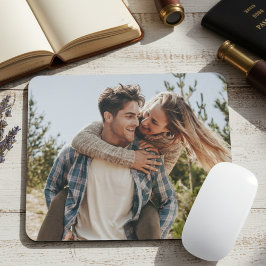 Happy Wedding Couple Photo Mousepad