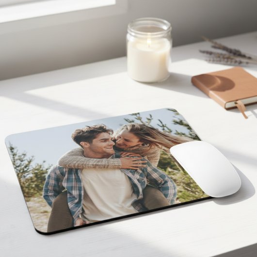 Happy Wedding Couple Photo Mousepad