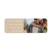 Happy Wedding Couple Photo Return Address (Vorne)