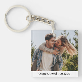 Happy Wedding Couple Photo Schlüsselanhänger