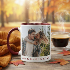 Happy Wedding Couple Photo Tasse