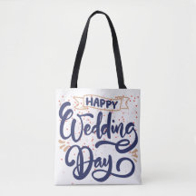 Happy Wedding Day Tote Bag - Romantisches Geschenk