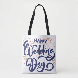 Happy Wedding Day Tote Bag - Romantisches Geschenk Tasche