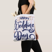 Happy Wedding Day Tote Bag - Romantisches Geschenk Tasche (Von Nahem)
