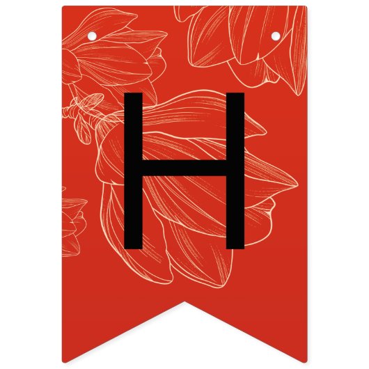 Happy Wedding Double Happy Wimpelkette (Erste Fahne)