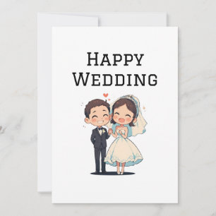 Happy Wedding Greeting Card Dankeskarte