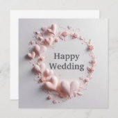 Happy Wedding Greeting Card Einladung (Vorne/Hinten)