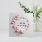 Happy Wedding Greeting Card Einladung (Stehend Vorderseite)