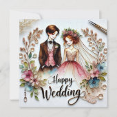 Happy Wedding Greeting Liebe Cards Karte (Vorderseite)
