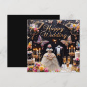 Happy Wedding Grußkarten Einladung (Vorne/Hinten)