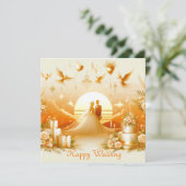 Happy Wedding Grußkarten Feiertagskarte (Stehend Vorderseite)
