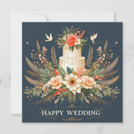 Happy Wedding Grußkarten Feiertagskarte