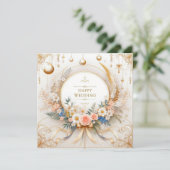 Happy Wedding Grußkarten Feiertagskarte (Stehend Vorderseite)