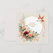 Happy Wedding Grußkarten Feiertagskarte (Vorne/Hinten)