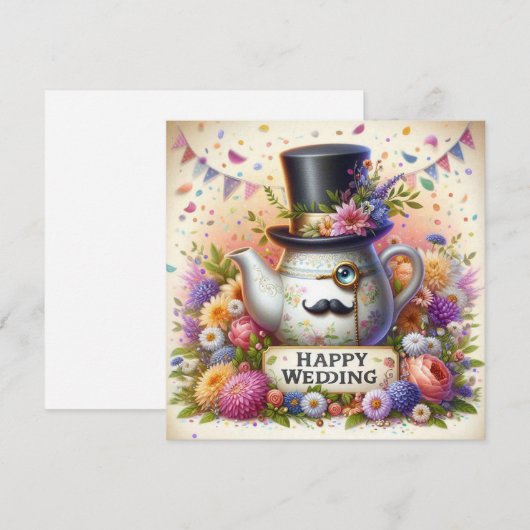 Happy Wedding Grußkarten Feiertagskarte (Vorne/Hinten)