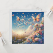 Happy Wedding Grußkarten Karte (Vorderseite/Rückseite Beispiel)