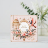 Happy Wedding Grußkarten Karte (Stehend Vorderseite)