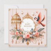 Happy Wedding Grußkarten Karte (Vorderseite)