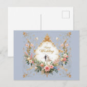 Happy Wedding Grußkarten Postkarte (Vorne/Hinten)